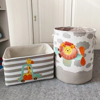 Baby Laundry Basket Cute Dinosaur Foldable Toy Storage Bucket - 1 pc