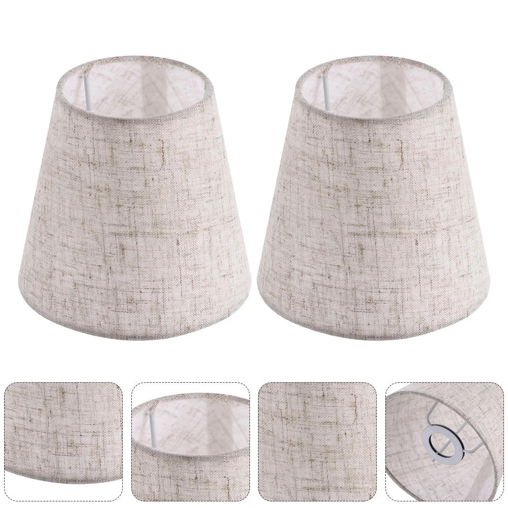 

2 Pcs Fabric Lampshade Desk Light Household Cover Cloth Shades Bulb Ceiling Covers