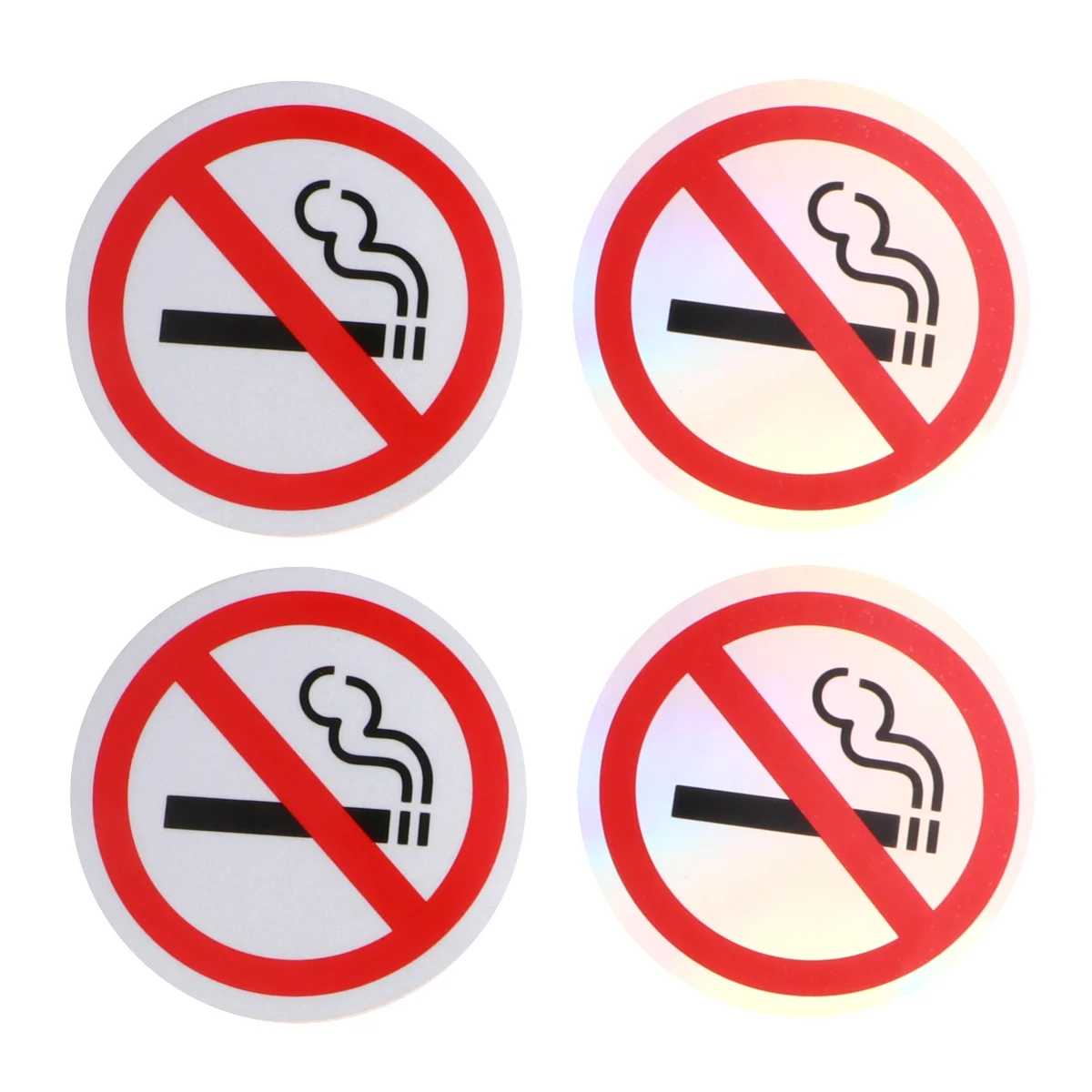 Grounding Warning Decal 4 Pcs Warning Stickers No Smoking Sign Car Poster Decal Reflective Co-pilot for Vehicles