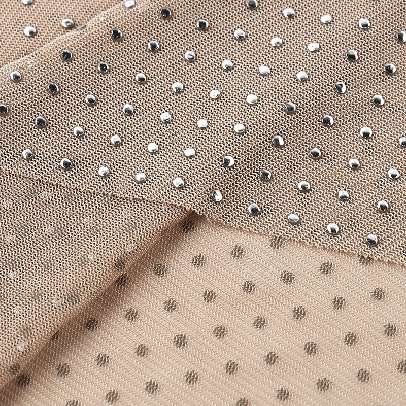 Glitter Sexy See-Through T-shirt Female Hollow Out Patchwork Long Sleeve Solid Sequin Pullover Top Women Sparkle Slim Tee