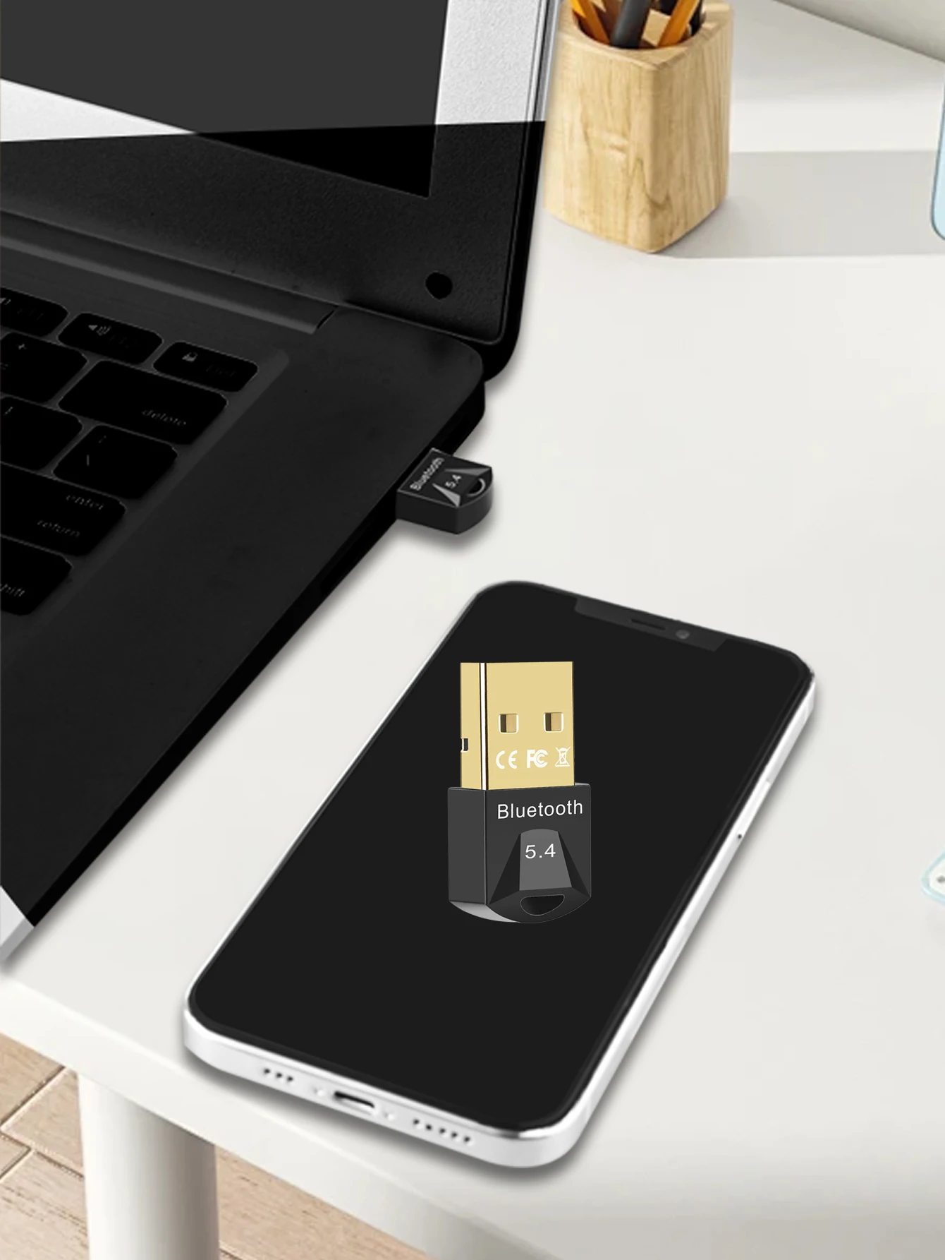 Bluetooth Adapter 5.4 Driver-Free Connected Wireless Upgraded Audio Transceiver Compatible Speaker Headphones