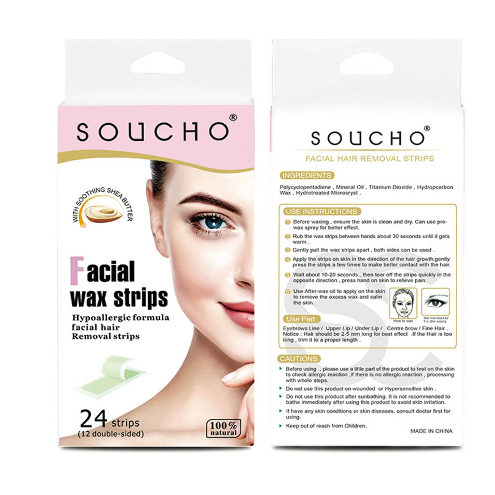 Portable Hair Single-sided Double-sided Non-woven Depilatory Wax Paper Wax Strips Fast Hair Removal