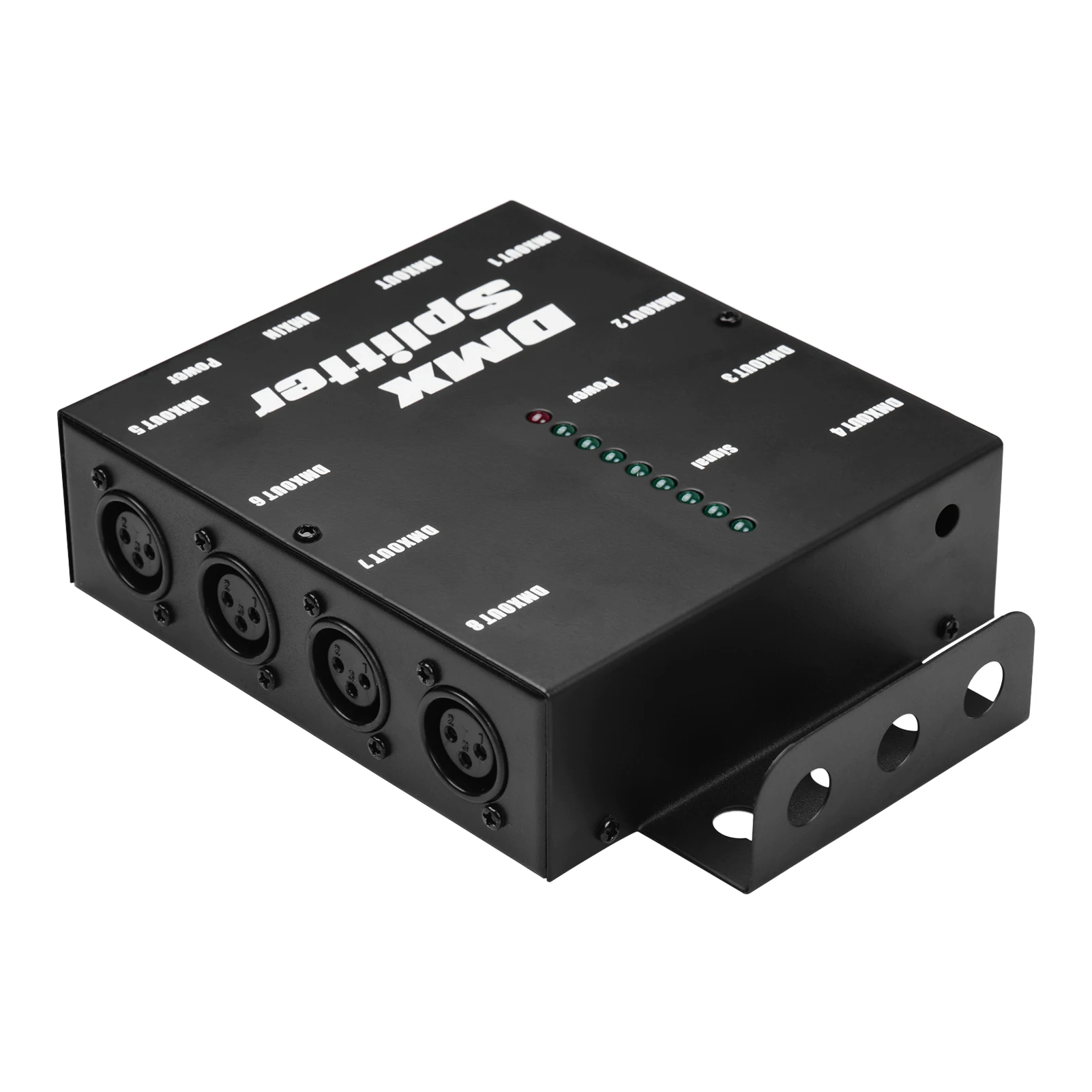 DMX512 Optical Signal Amplifier Spliter Distributor 1 Direct Input & Output 8 Independent Outputs for Light Controller Stage Con