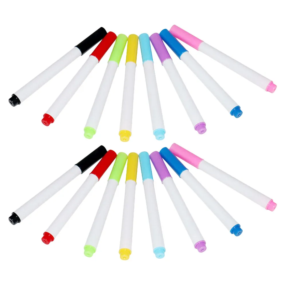 세척 가능한 화이트보드 펜용 16Pcs 드라이 지우기 마커, 미세한 팁, 밝은 색상, 얼룩 방지, 학교 미술용 인체공학적 그립