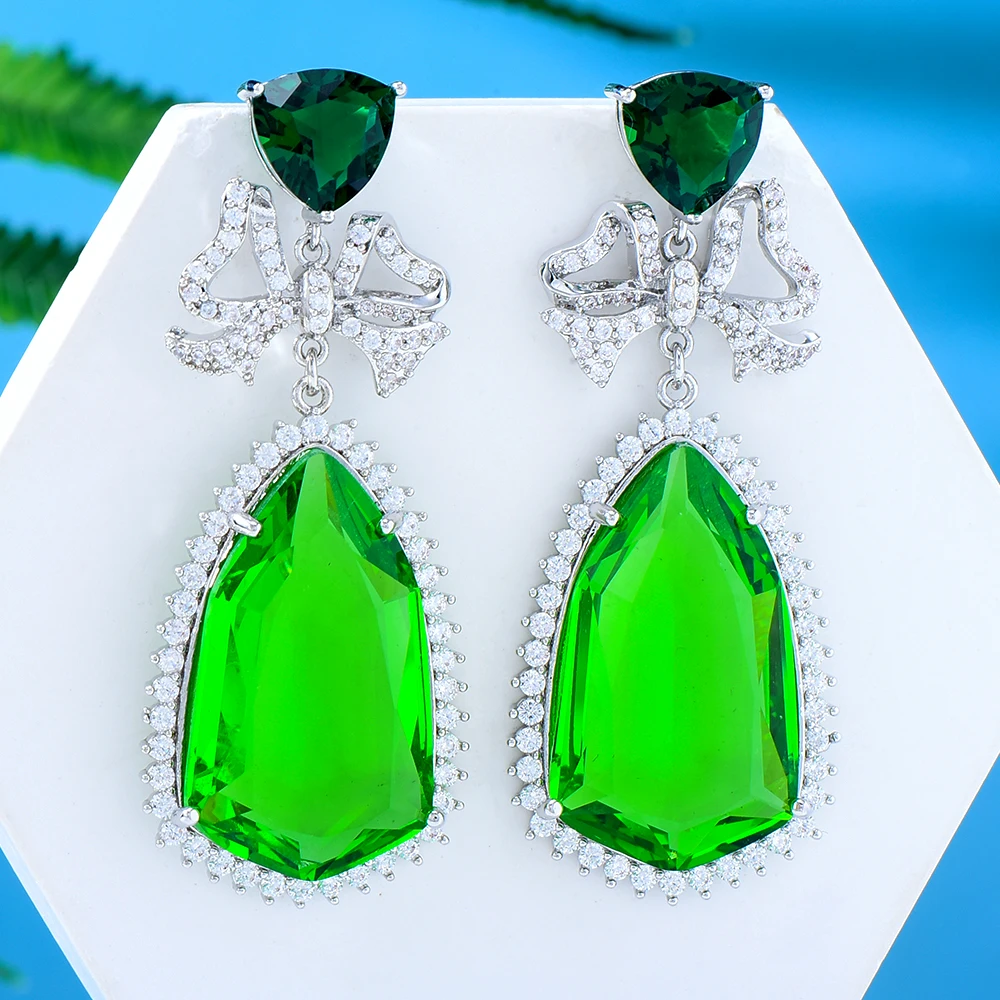 Kellybola New DIY Shiny CZ Earrings For Women Bridal Wedding Girl Daily Surper Jewelry High Quality Hot Romantic Summer