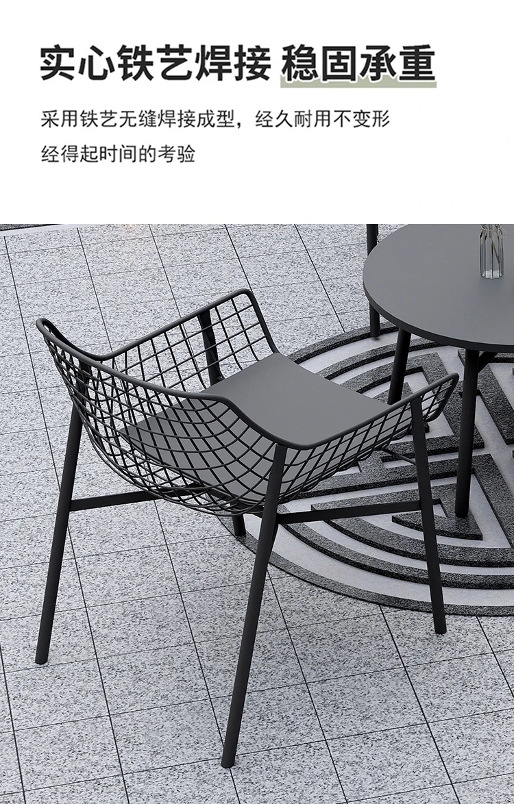 Retro Black Garden Furniture Sets Lounge Nordic Moving Patio Garden Furniture Sets Outside Metal Meble Ogrodowe Yard Decorations