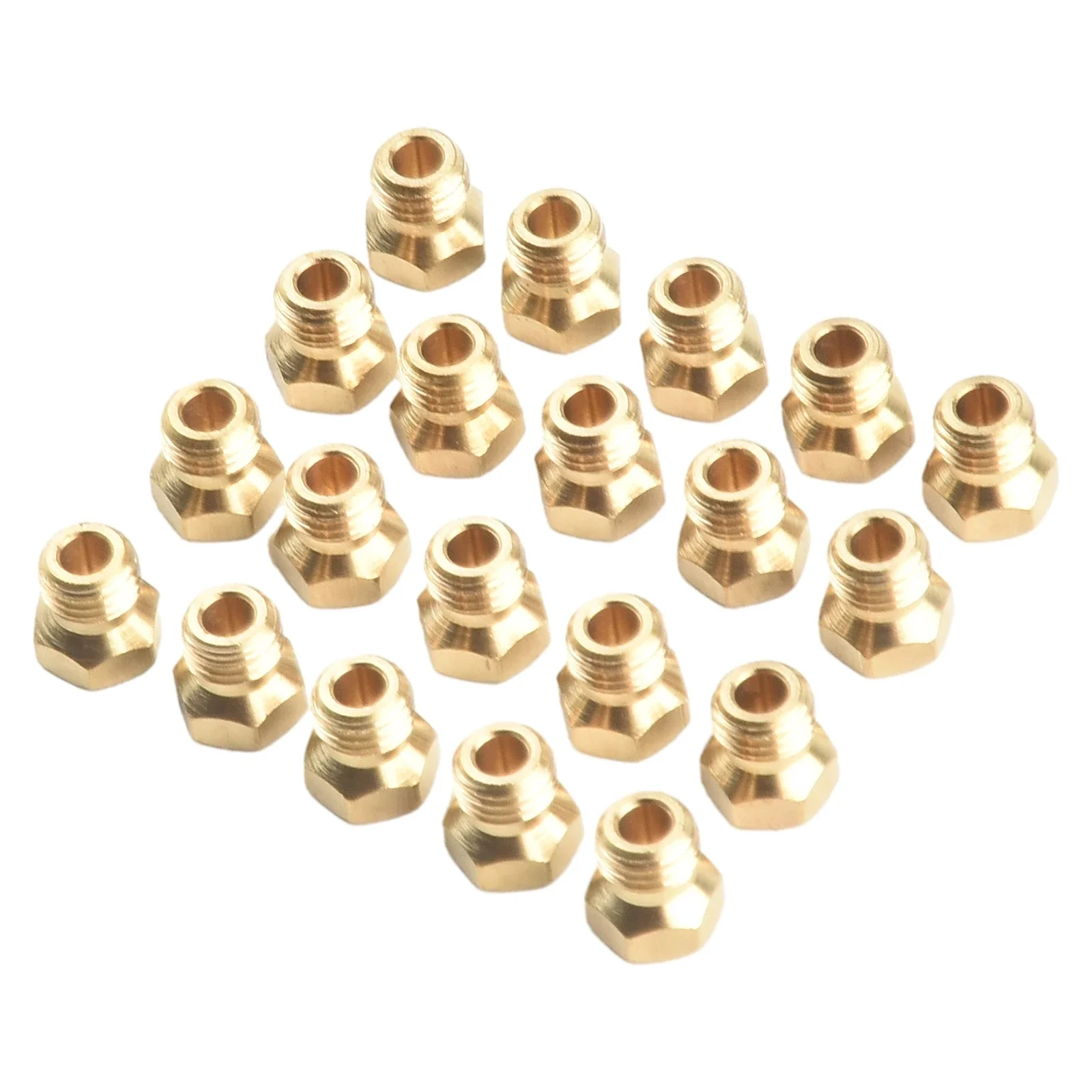 M6*0.75mm Brass Jet Nozzle Propane Burner Orifice Kit Grill Replacement Parts LP Gas 0.5mm Orifice BBQ Tool 20Pcs