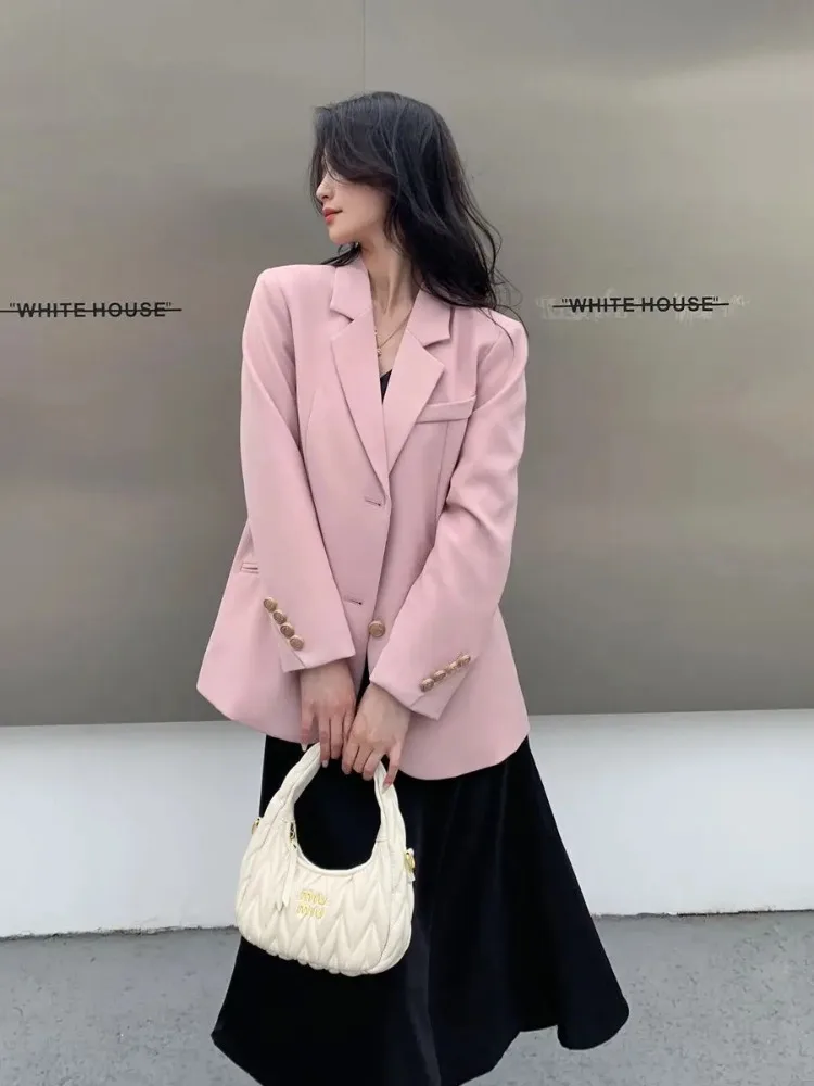 insozkdg-giacca-da-donna-rosa-2024-primavera-autunno-nuovo-casual-stile-coreano-che-dimagrisce-blazer-monopetto-allentato-di-fascia-alta