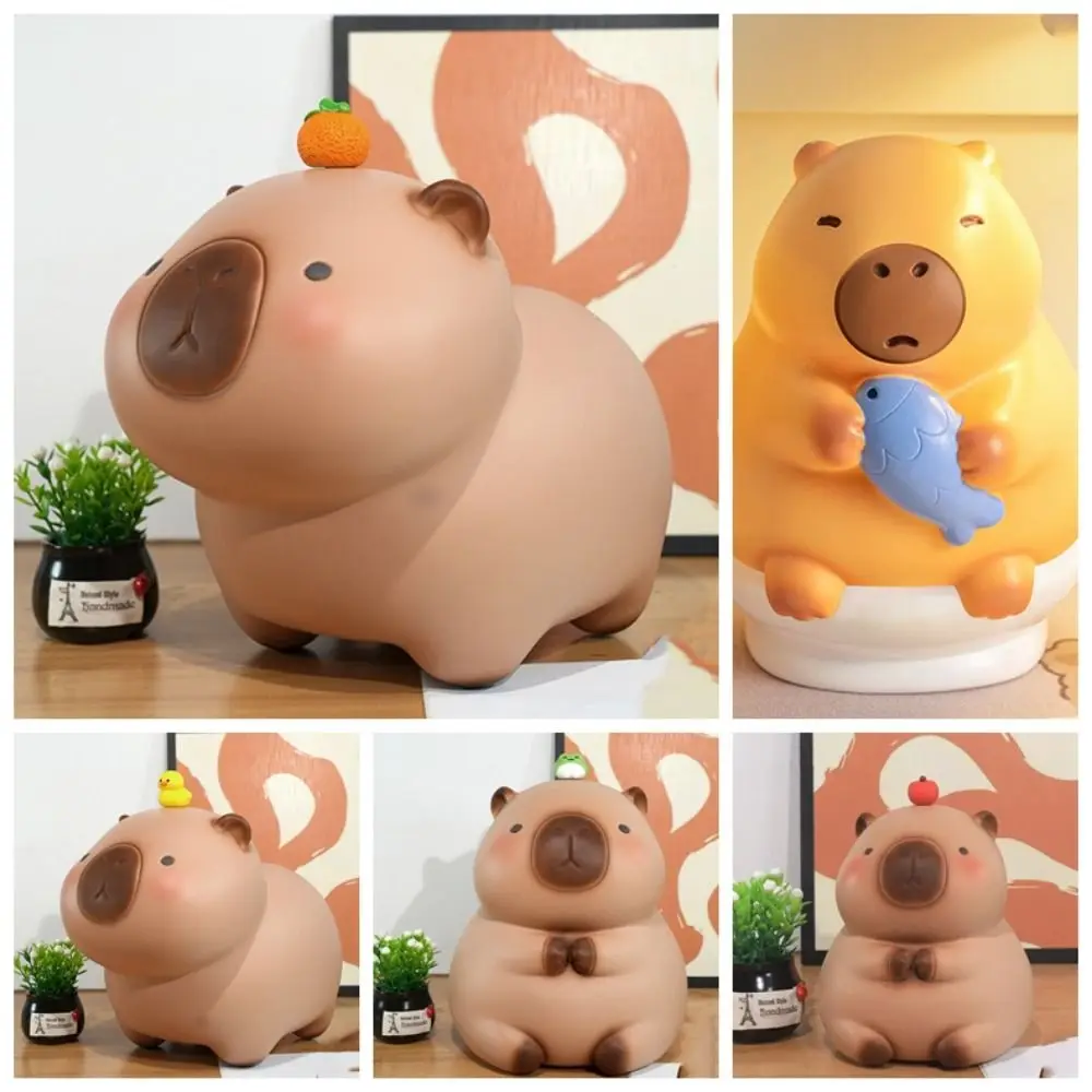 Capybara Piggy Bank Waterproof Decorative Crayon Piggy Bank Bedroom Model Large Capacity Safe Deposit Box