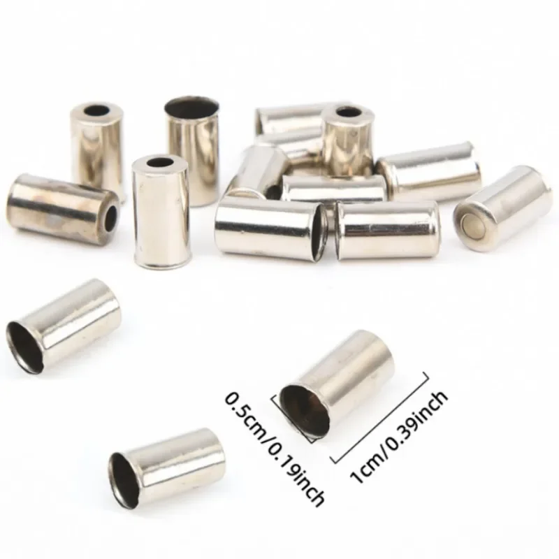 50/100pcs 자전거 5mm 브레이크 케이블 엔드 캡 MTB 도로 자전거 변속기 케이블 와이어 팁 캡 하우징 실버 시프터 기어 케이블 엔드 캡
