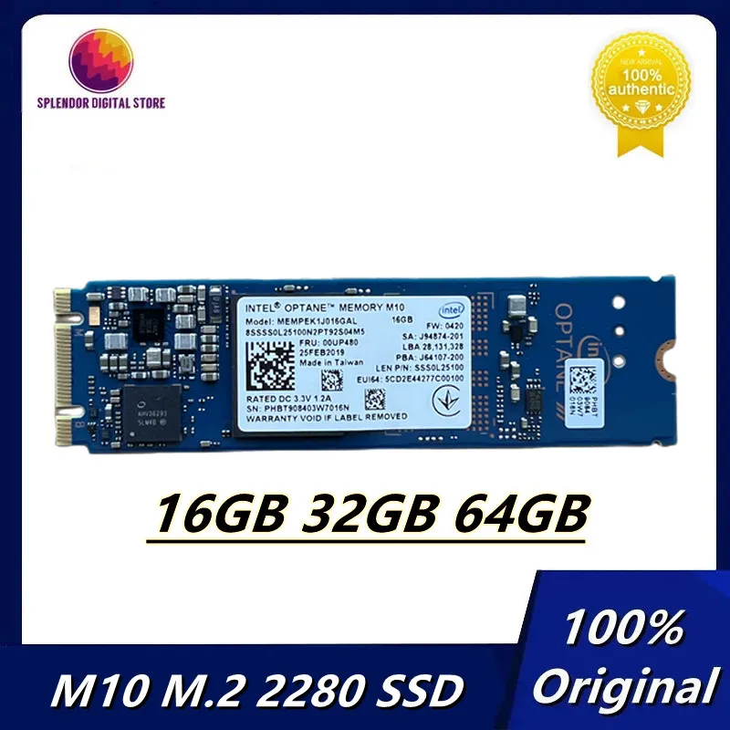 

Original M10 M.2 2280 SSD 64GB 32GB 16GB PCIe M.2 2280 3.0 3D Xpoint NVMe Internal Solid State Drive For Intel Optane Memory