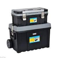 Electrician Multifunctional Heavy Duty Rolling Tool Box with Wheels Parts Storage Box Tool Case for Garage Tool Chest Organizer 2