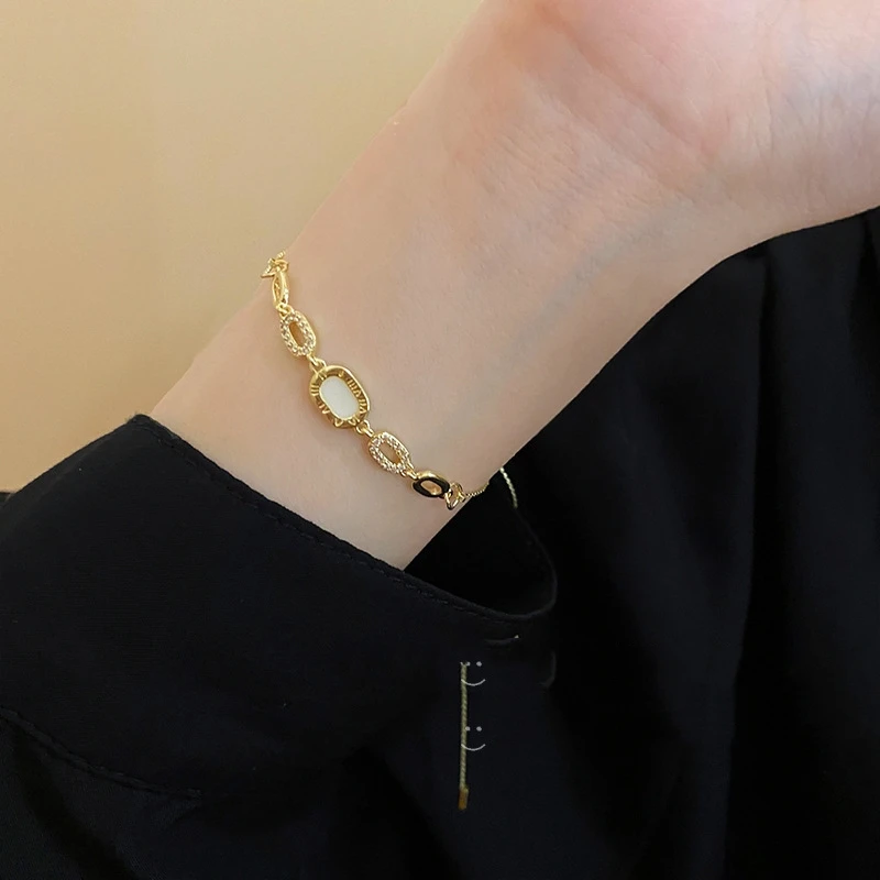Zircon Bracelets for Women Square 18K Gold Plated Adjustable Party Jewelry Gifts Luxury Elegant Gold Color