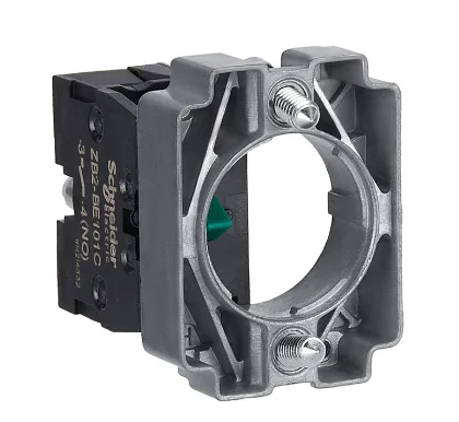 ZB2BZ101C ZB2BZ101 Body for control button ZB2, Harmony XAC, 22mm push button, without light, metal, screw clamp terminals, 1NO