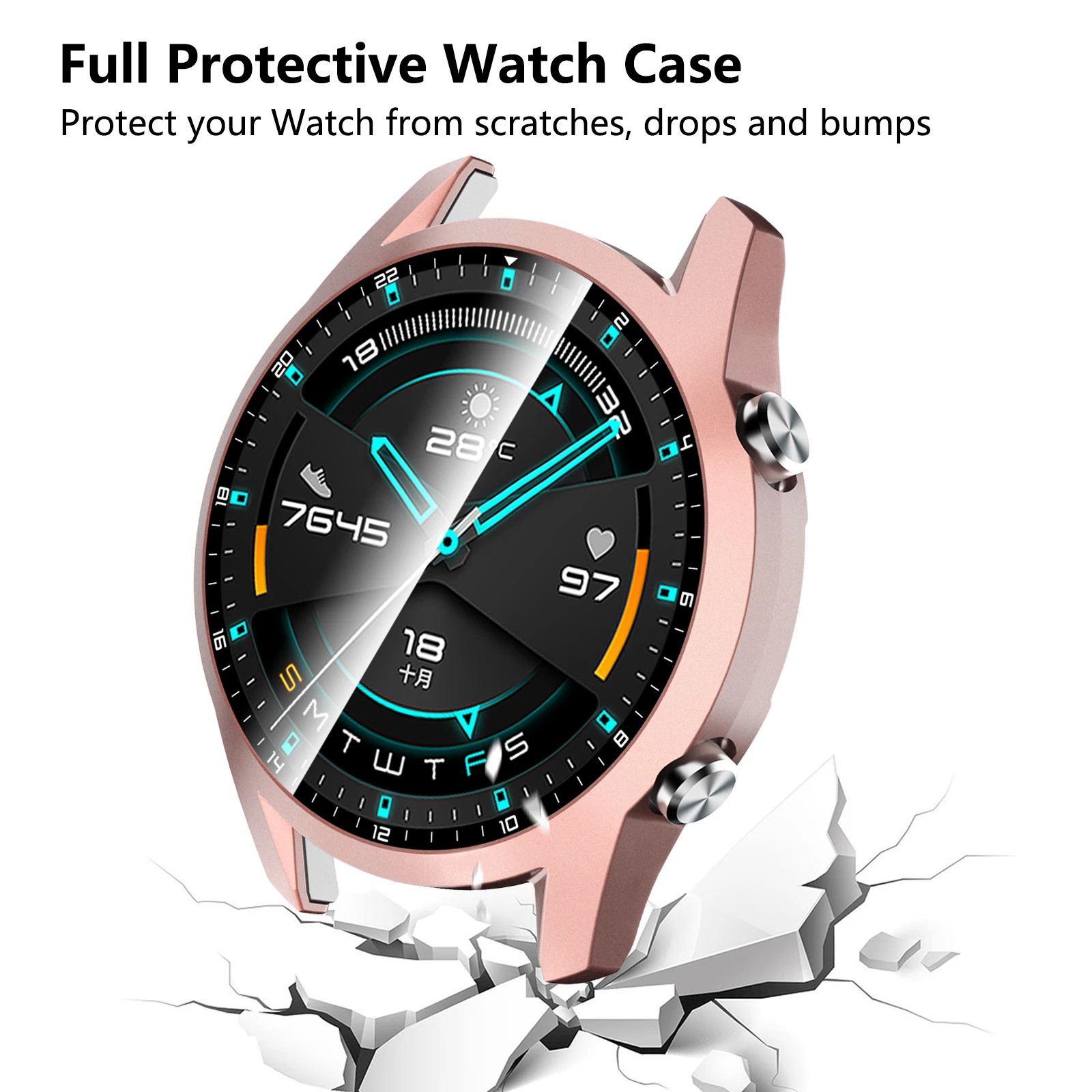 2-in-1 Tempered Glass Protective Case and Screen Protector