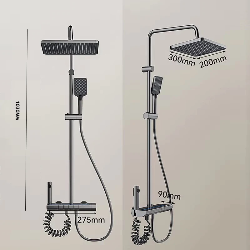 Smart Digital Rainfall Shower Set 6
