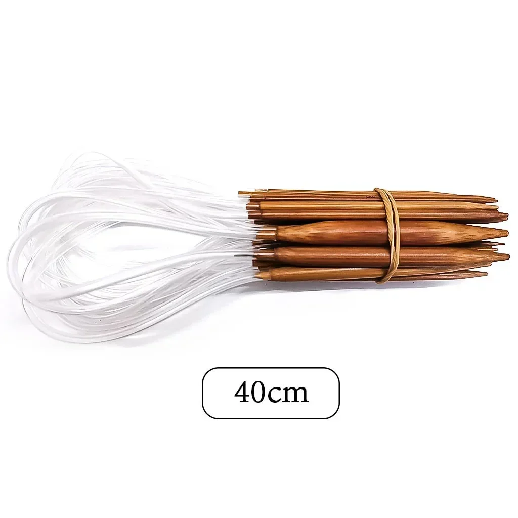 Premium Bamboo Circular Knitting & Crochet Needle Set - 18PCS Smooth Sewing Tools
