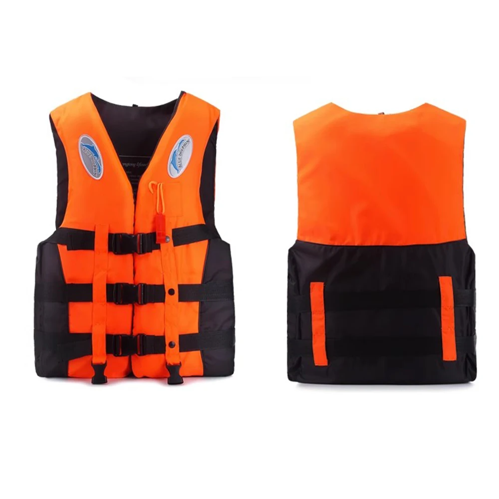 Outdoor Adult Swimming Life Jacket Adjustable Buoyancy Survival Suit Polyester Children Life Vest With Whistle 3