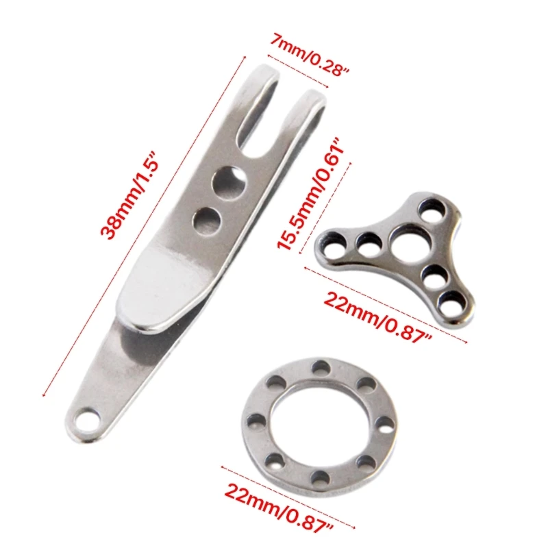 Key Chain Clip Suspension Pocket Clip for Outdoor Use Stainless Steel Clip Hanger Key Holder Outdoor Belt