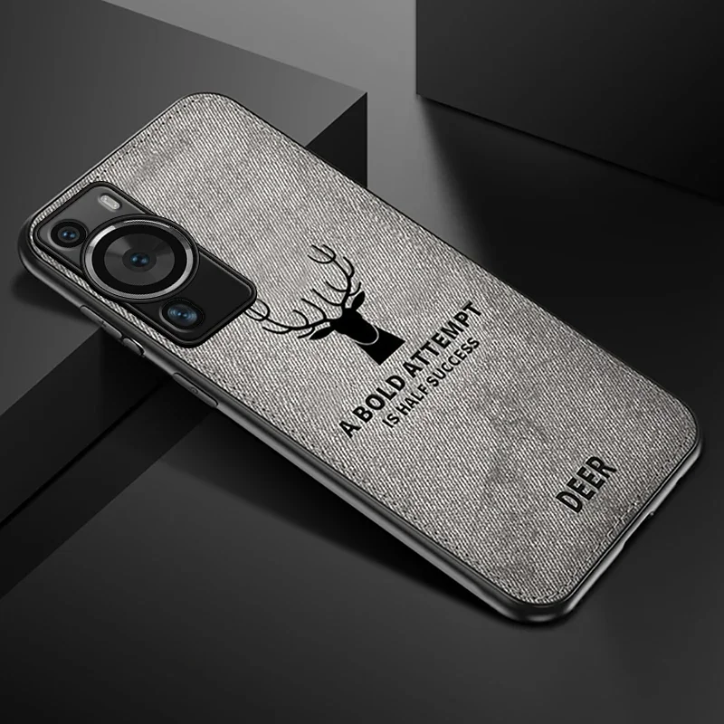 Deer Pattern Fabric Cloth Soft Case with Full Lens Protection