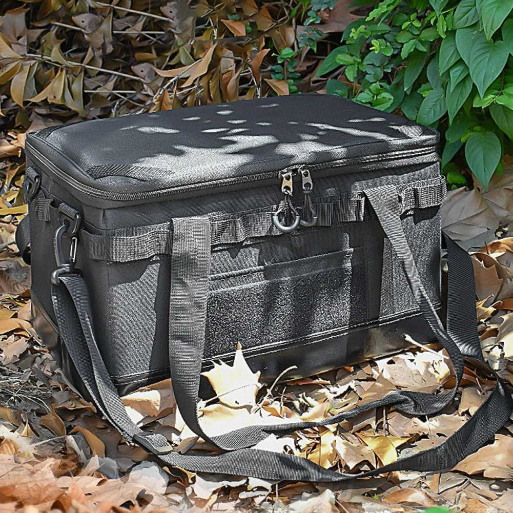 Description Picture 4 of item32/47L Cooking Utensil Organizer Multi Compartments Outdoor Camping Storage Bag Camping Utility Tote Bag Waterproof for Picnic