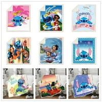 Cartoon Stitch Blanket Soft Throw 3D Print for Adults on The/Bed/Sofa/Plane/Travel Bedspread Kids Gift 100x140/150x200CM 2