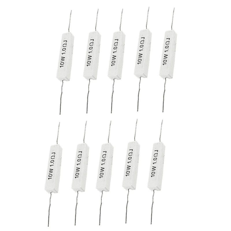 

1.0 Ohm 10W Wirewound Ceramic Cement Resistor 10 Pcs