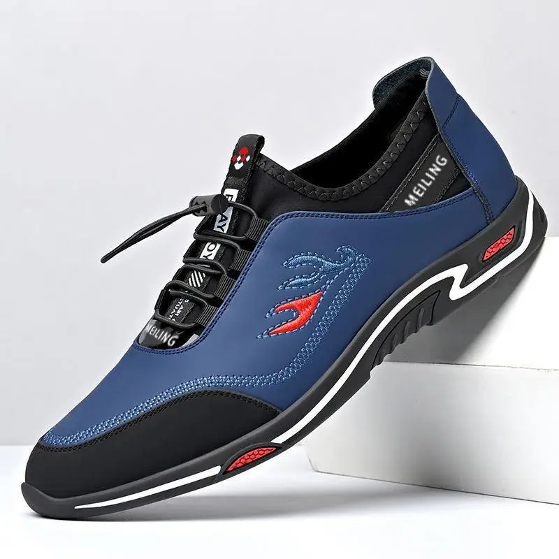 MensLeatherShoes2023SpringNewCasualShoesSoftLeather