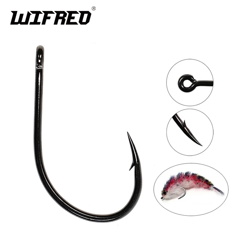 Wifreo 30Pcs Finesse Game Changer Streamer Hook Trailer Tube Mosche Ganci Gambo Corto Big Game Changer Tarpon Mosche Ganci Per Legare