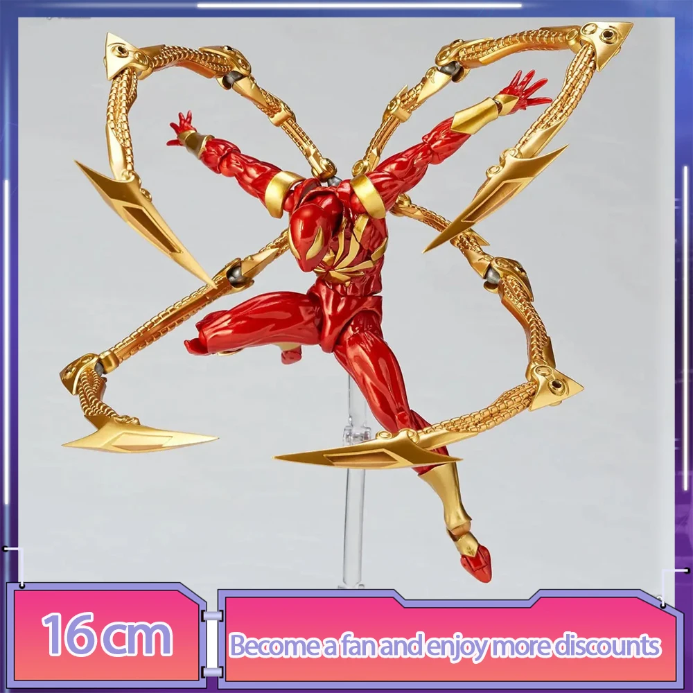 

New 16cm Kaiyodo Spiderman Ation Figure Spider-Man Statue Amazing Yamaguchi Animation Figure Pvc Model Collection Kids Toy Gift