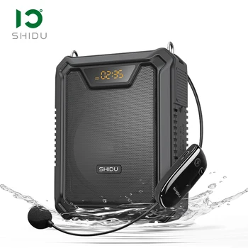 SHIDU 휴대용 음성 증폭기, 무선 마이크 포함, 교사용 방수 블루투스 스피커, M808