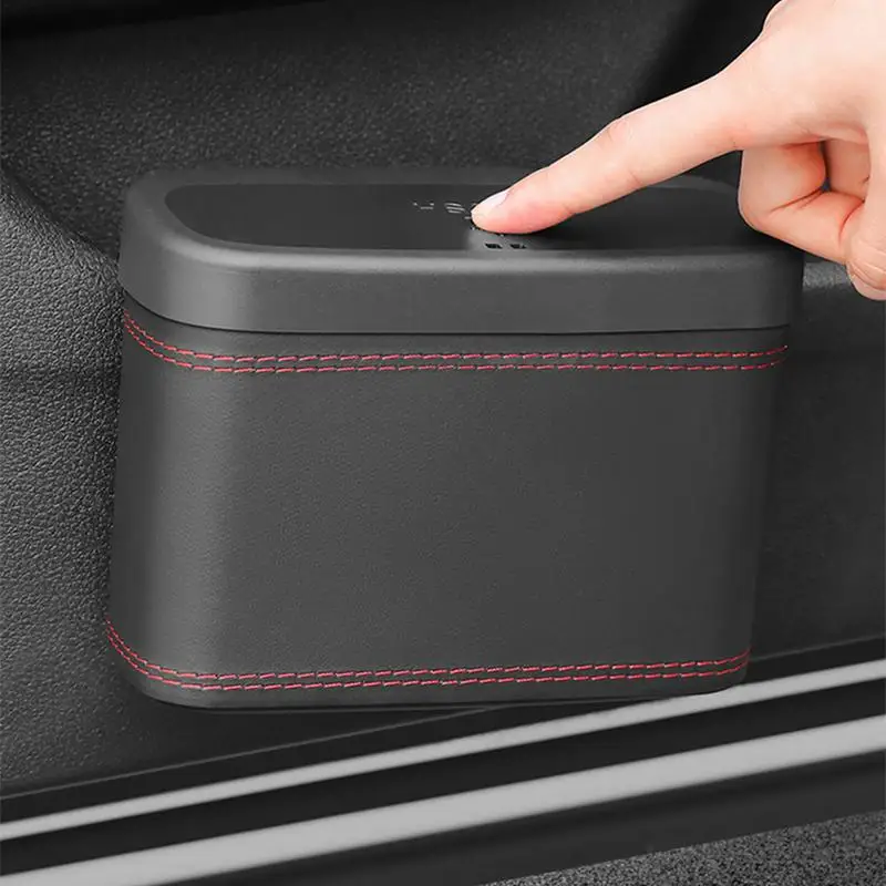 Car Door Trash Can Small Automatic Portable Trash Can Small Automatic Portable Car Easy Pop-up Lid Interior car trash can