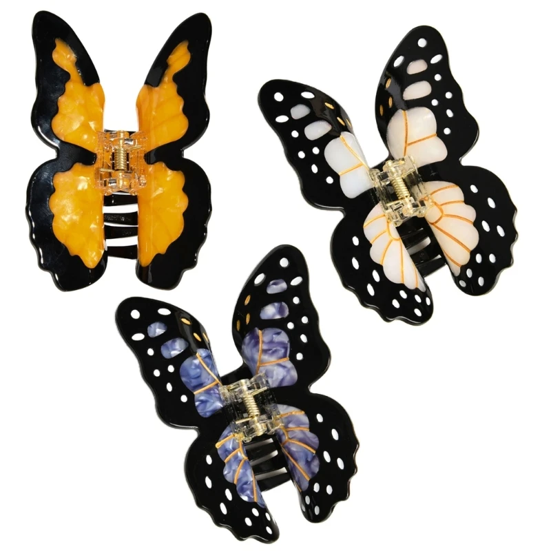 

Заколка для волос MXME Sweet Butterfly, акриловые заколки для волос в стиле ретро из ацетата с когтями для женщин
