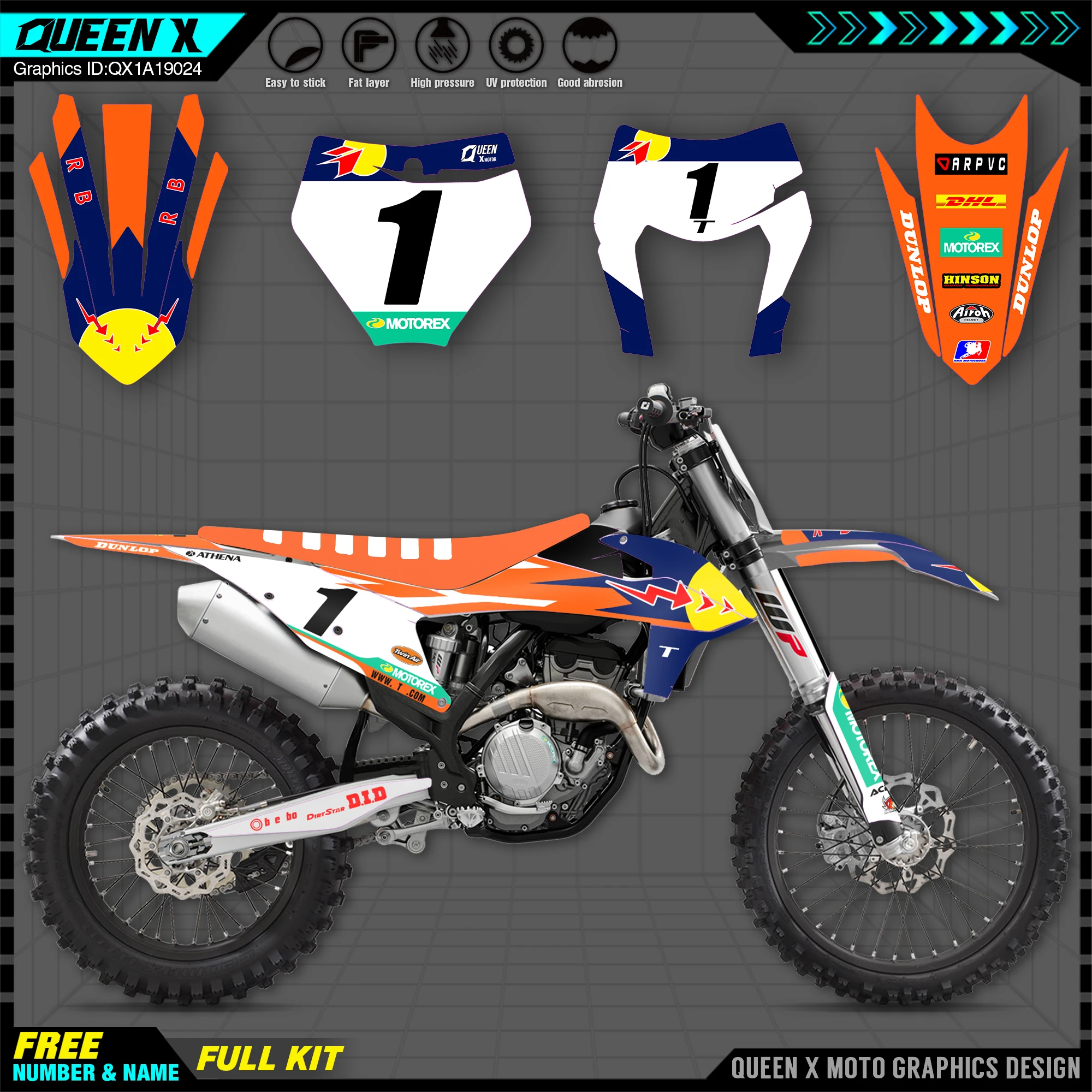Queen X Motor Custom Team Graphics Decals Stickers Kit For Ktm 2019 2020 Sx  Sxf , 2020 2021 Exc Xc-w Exc-f 024 - Decals & Stickers - AliExpress