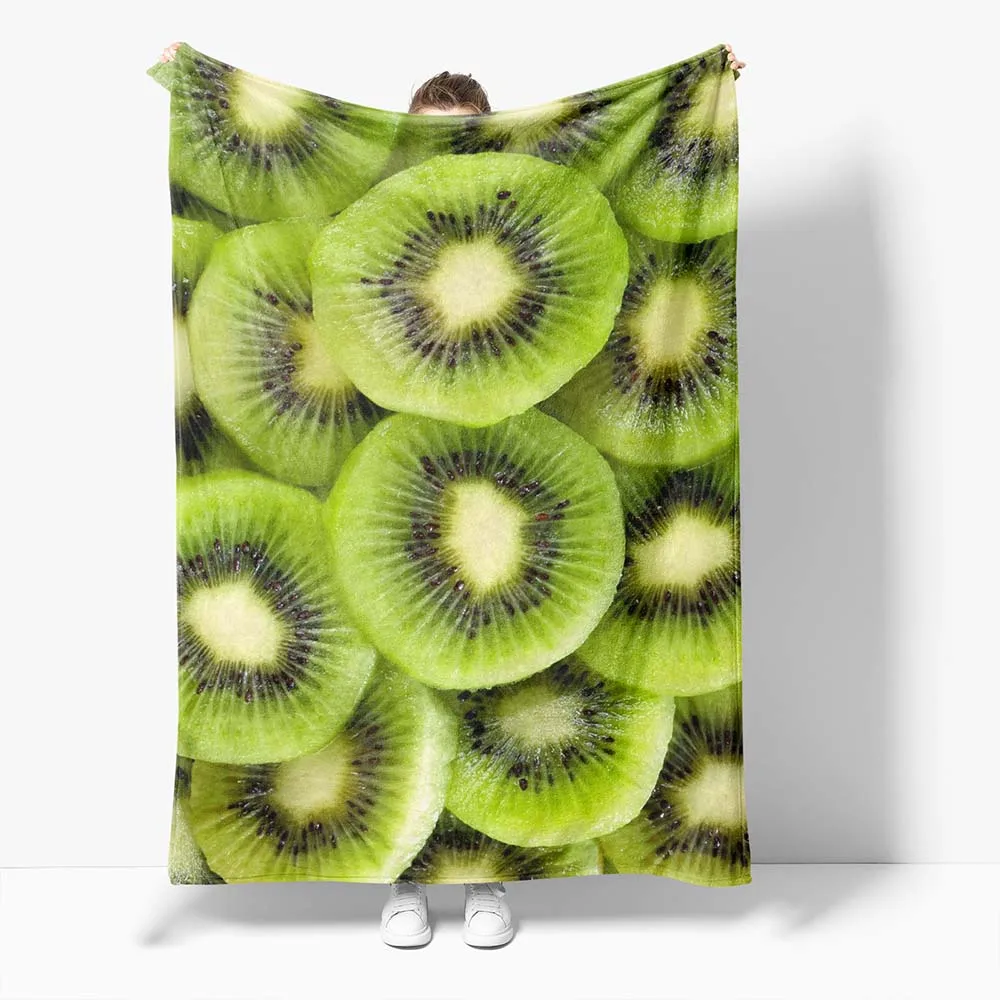 

3D Kiwi Birthday Present Flannel Blanket Customized Bed Blanket Tv Sofa Cover Bedspread On The Bed Siesta Leisure Coverings