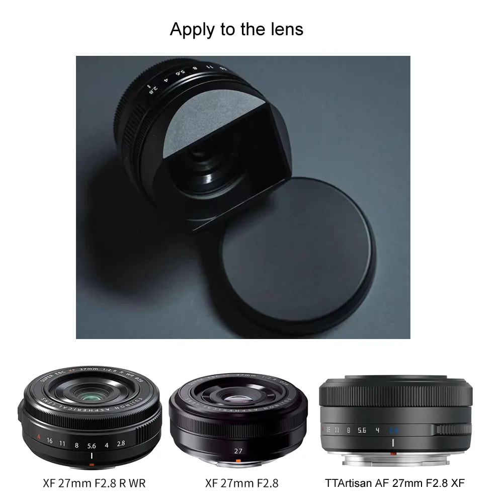 XF 27mm F2.8 R WR Second Generation Lens Square Hood for XE4 XH2 XT4 XS10  XT5 x-pro1 TTArtisan Camera Lens Cover Protector Hold