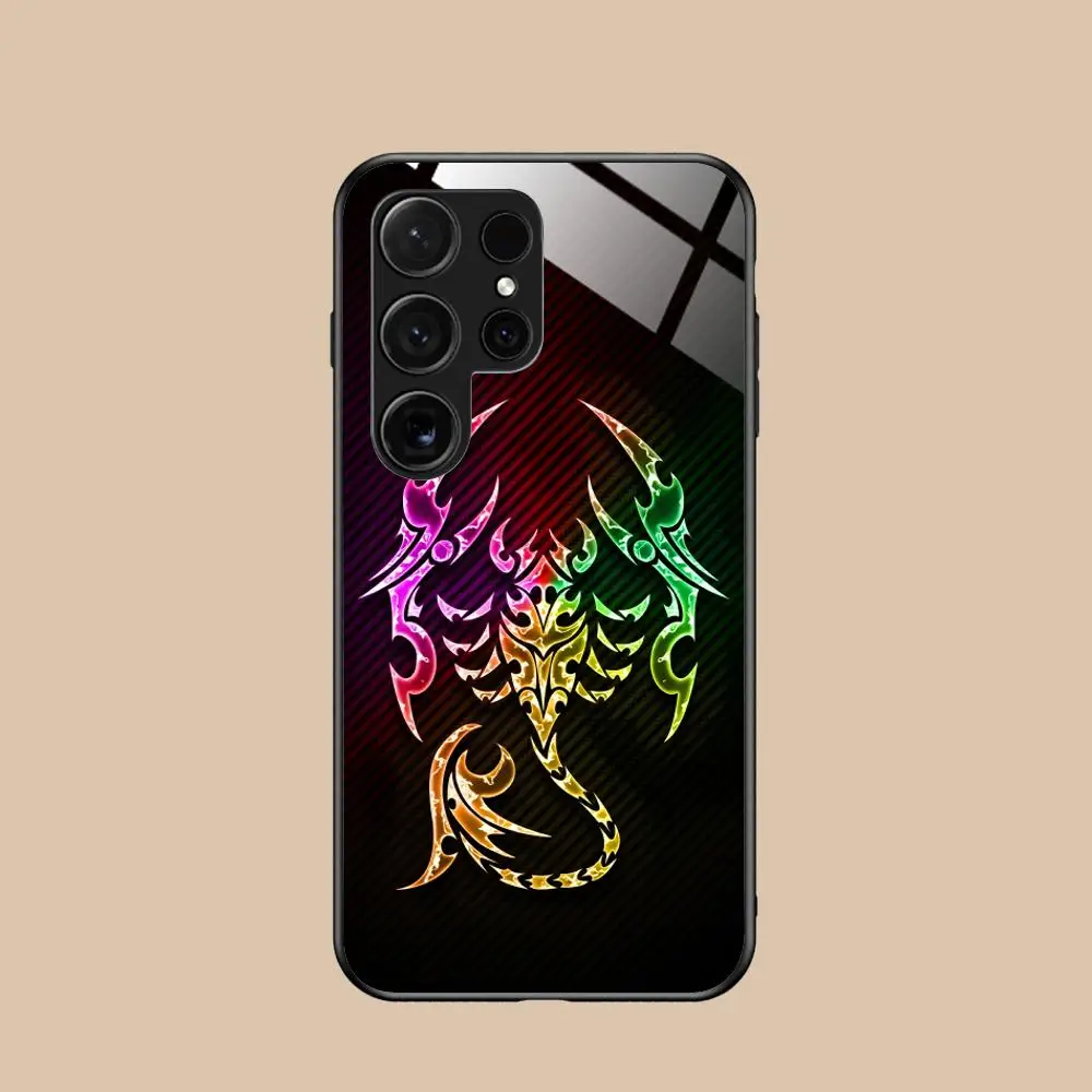 Golden Scorpio Luxury Colorful Glass Mobile Phone Case