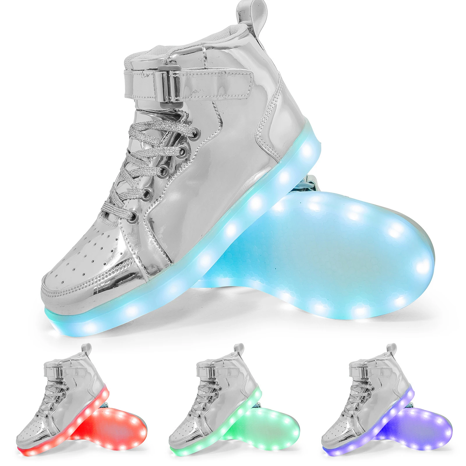 Zapatos luminosos Led para hombre y deportivas brillantes de carga alta, recargables por USB, de baile talla 25 47| Zapatos vulcanizados de mujer| - AliExpress