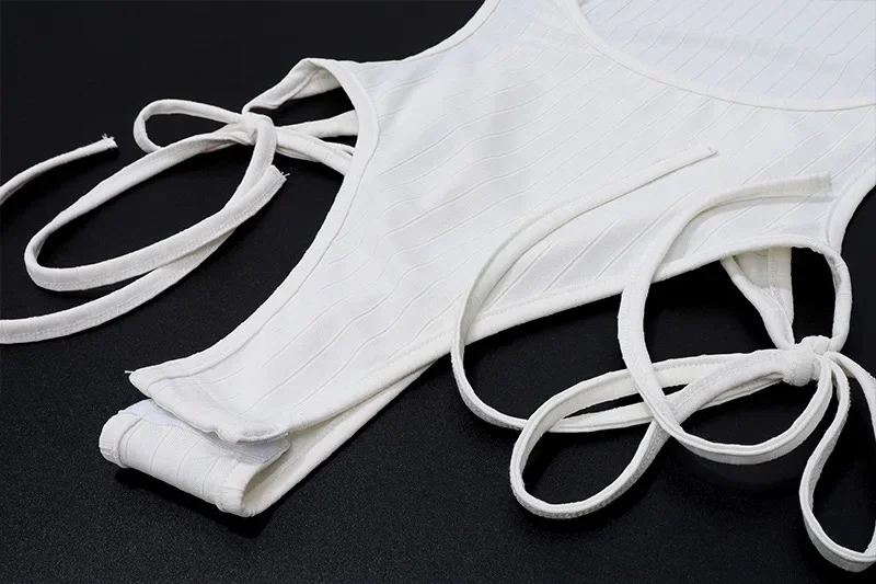 Body de una pieza con escote tipo bustier sin mangas y encaje de color liso para festival, traje de verano sin espalda, body ajustado sexy, lencería
