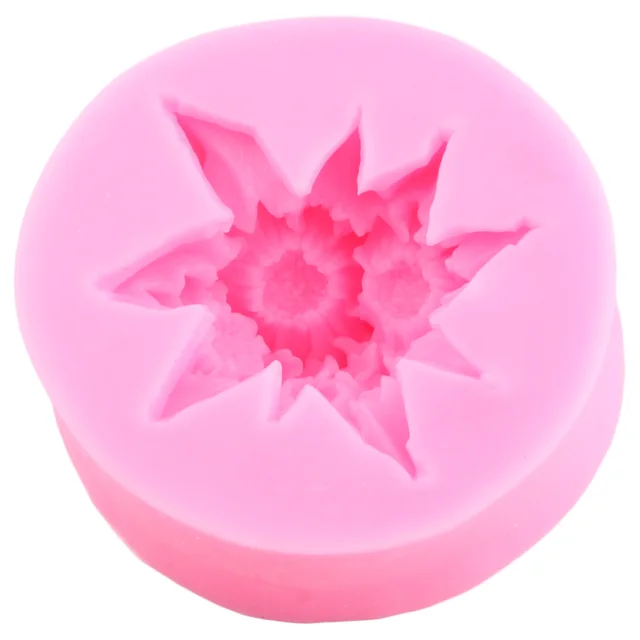 3D Rózsa Virág Penész Gipsz Munka Agyag Gyanta Szilikon Fondant Napraforgó Lila Cukorkás Csokoládé Torta Dekoráció - Image 5