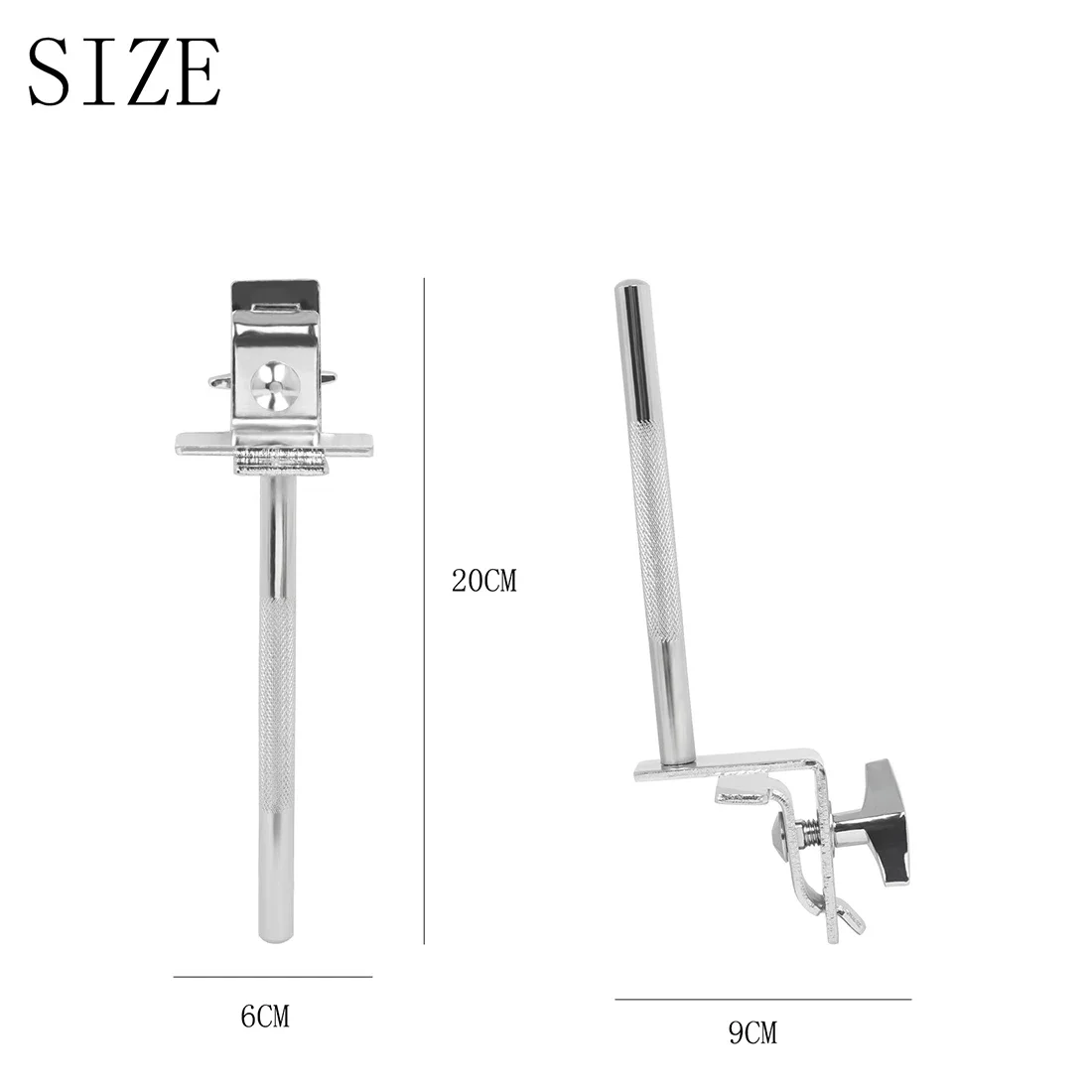 Rurunklee Pinza porta campana, supporto per campana, tamburo standard, materiale batteria regolabile, strumento a campana, solido per blocchi di marmellata, tamburo, campane a percussione