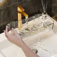 Wall Mounted Toilet Storage Rack Accessories No-punch Acrylic Bathroom Shelf Luxury Space Saving Kitchen Storage Organizer 2