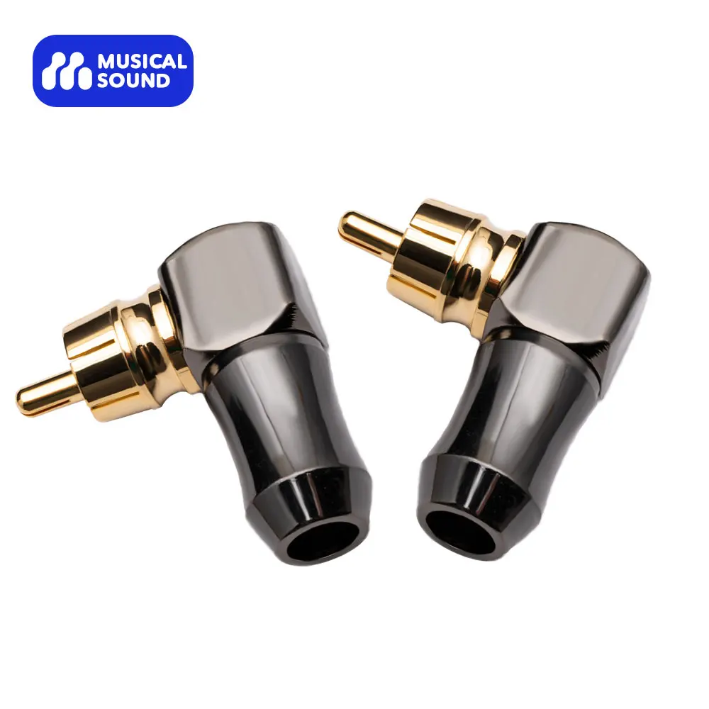 Suono Musicale Connettori A Spina Rca Ad Angolo Retto A 90 Gradi Placcato In Oro Altoparlante Video Cavo Adattatore Connettore Audio Rca