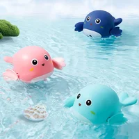 1/3Pcs Baby Bath Toys Pool Beach Classic Chain Clockwork Water Toy Bathing Cute Dolphin For Kids Water Playing Fun Toys Gift 2
