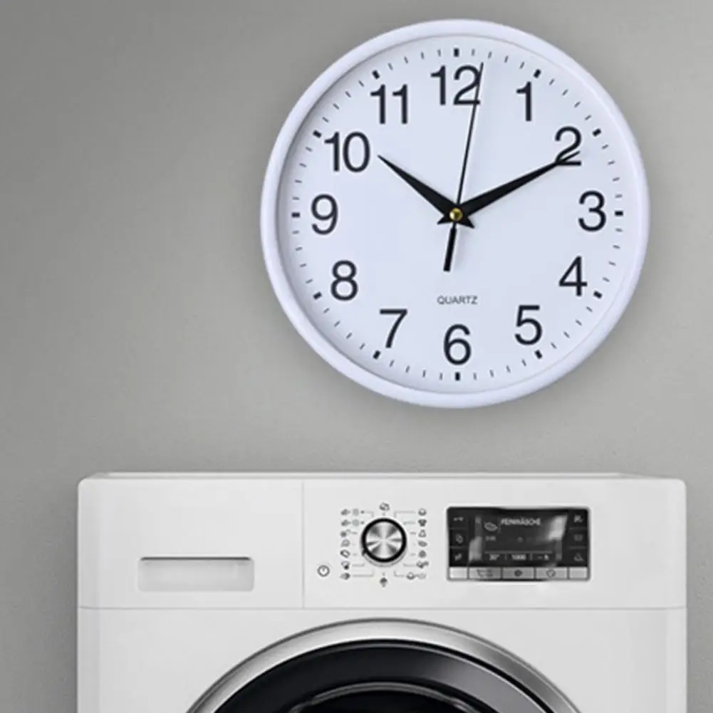 Numerals Wall Clock Stylish Accurate Round Wall Clocks for Easy-to-read Timekeeping Battery Operated Non-ticking Quartz Decor 6