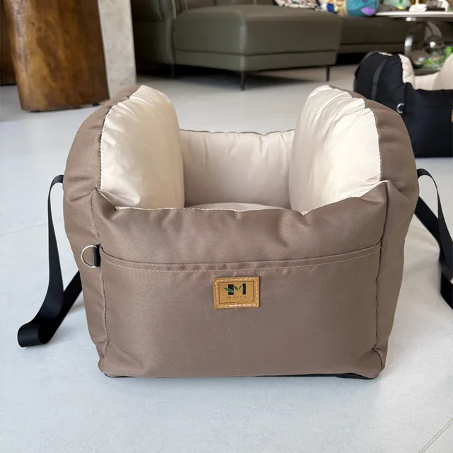 Dog Car SUV Seat Puppy Bed with Adjustable Fixed Strap Non-Slip Bottom Dog Seat for Dog Cat Traveling Carry Supplies Washable 4