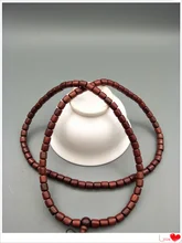  Zambia Small Leaf Red Sandalwood Blood Sandalwood Hand String 8mm Wood Ball Barrel Beads Rice Beads Water Drops 108 Bracelets 