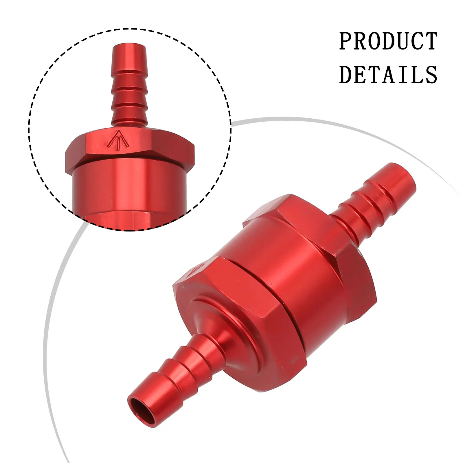 

1pc Fuel Non Return Check Valve 6-12mm Petrol Diesel Water Fuel Line Unidirectional Aluminum Alloy Fuel Check Valve Accessories