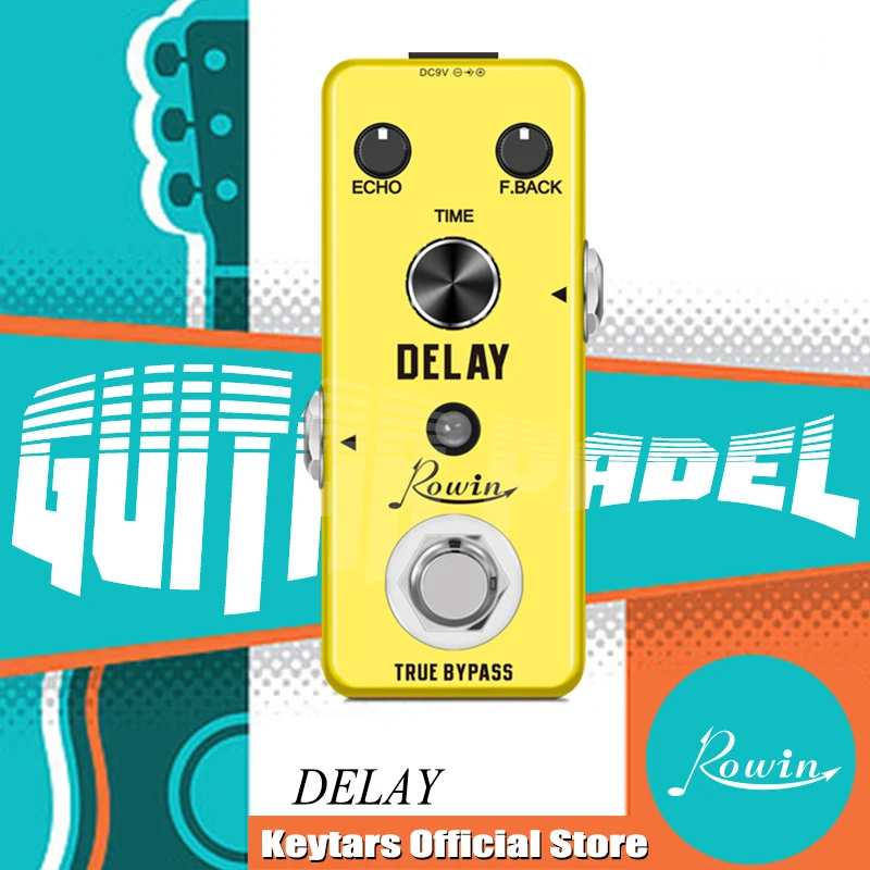 Delay Guitar Pedal True Bypass Guitar Echo Delay Pedals Rowin