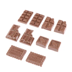 10Pcs/lot 1:12 Dollhouse Miniature Food Mini Chocolate Candy Snacks Modle Pretend Play Food  Doll House Kitchen Toy Accessories